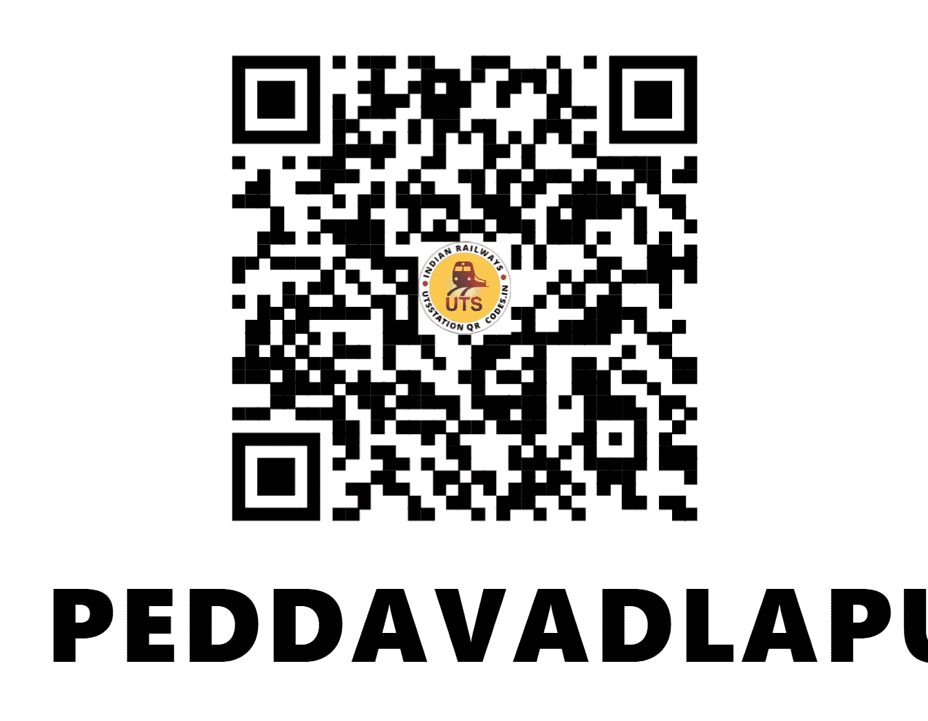 UTS QR Code for PEDDAVADLAPUDI - PVD - SC (ANDHRA PRADESH)